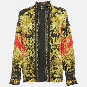 Versace Jeans Couture Multicolor Baroque Print Viscose Full Sleeve Shirt M